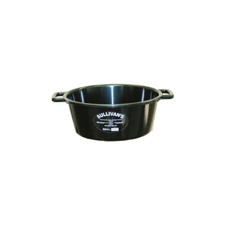 Weaver Leather 22-Quart Round Livestock Feed Pan - Purple Polyethylene Farm Feeder
