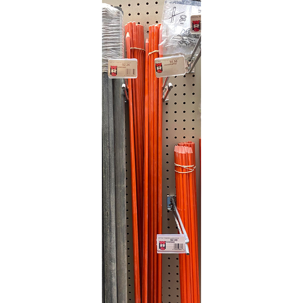 FIBERGLASS POST 3/8″X5′ ORANGE Western Ranch Supply