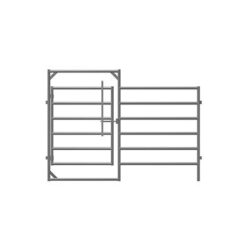 GATE PANEL with 4' GATE, 6 FT HIGH, 6 RAIL * HEAVY DUTY (500 SERIES) - 2W