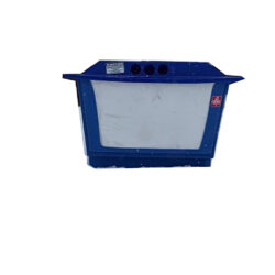 Blue and white calf warmer box.