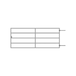 CORRAL GATES with CHAIN LATCH, 4 FT TALL, 5 FT MOUNTED, 5 RAIL * HEAVY DUTY (400 SERIES) - 2W