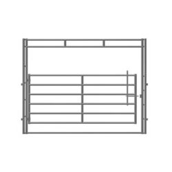 BOW GATE with PISTON LATCH, 9'6" RIDE-THROUGH HEIGHT * MEDIUM DUTY (LEMSCO SERIES) - 2W