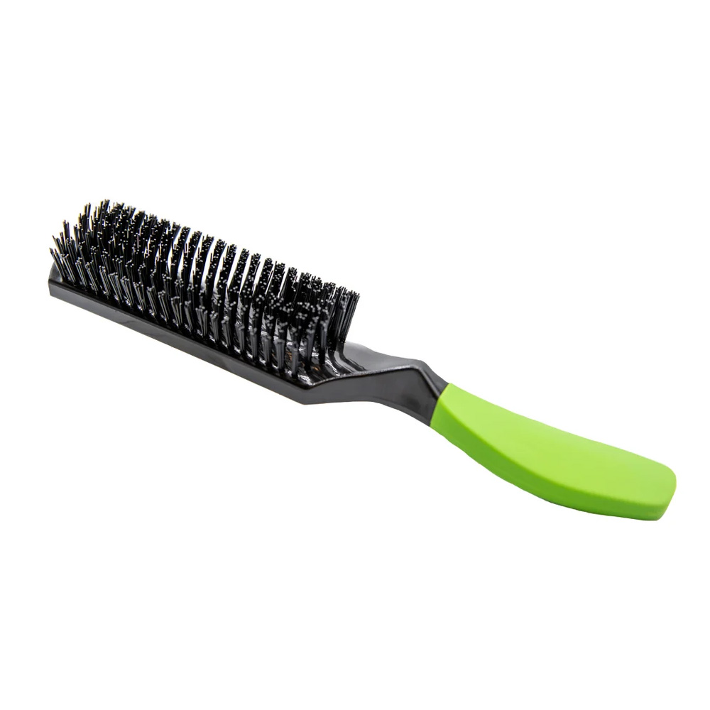 Biomane tail and mane brush green handle.