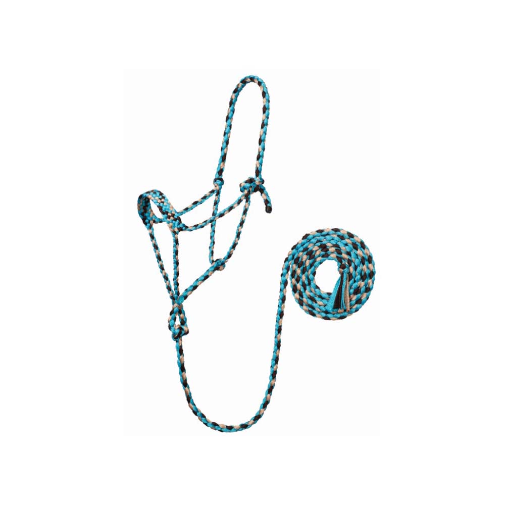 Braided Rope Halter with 10' Lead