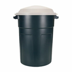 ROUGHNECK 32-GALLON PLASTIC TRASH CAN WITH LID