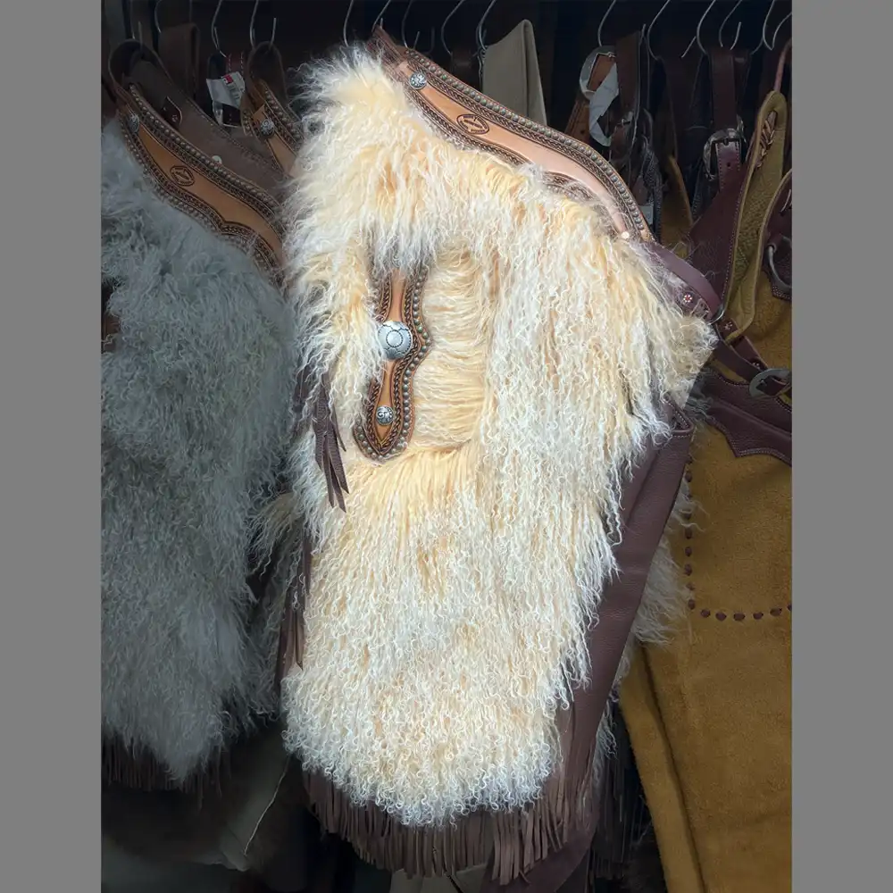 rockin y saddlery wooly chinks