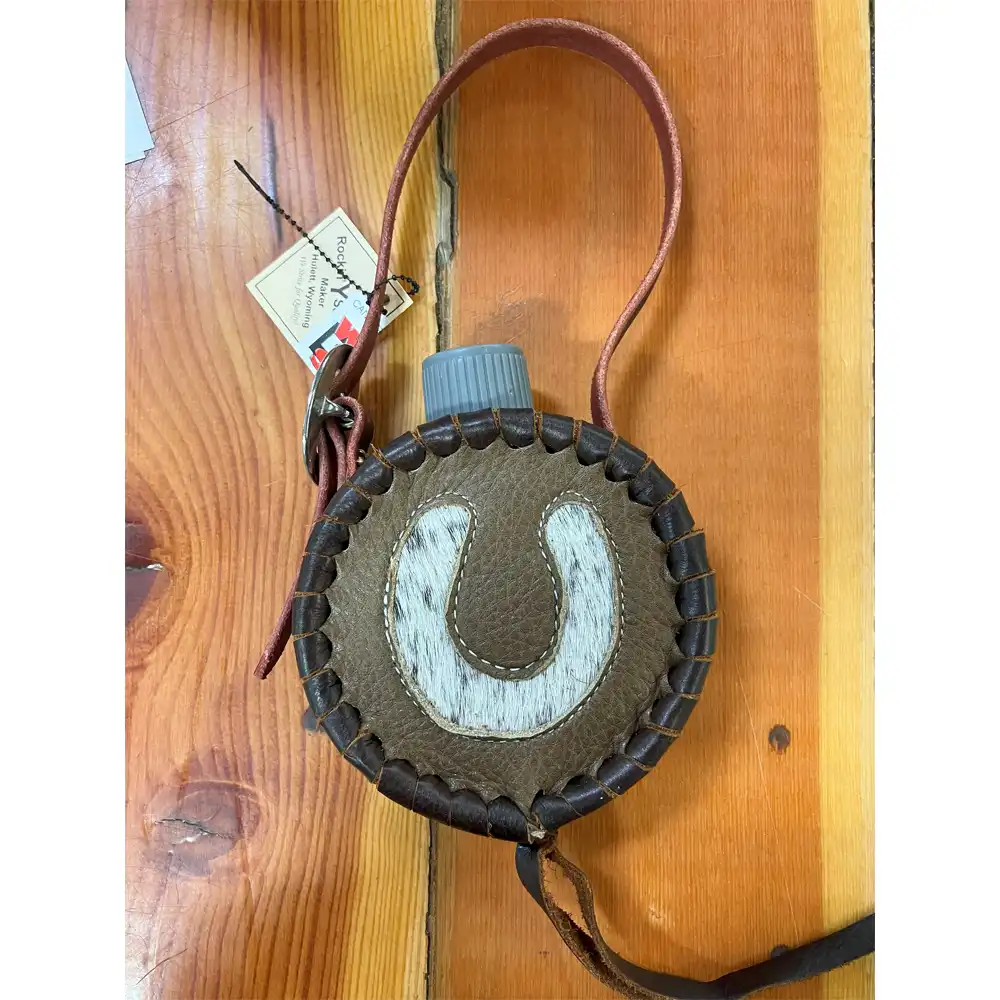 leather canteen horseshoe design