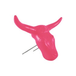 Tête De Veau Factice Pour Entraînement Au Rodéo Junior - Noir, En Plastique Robuste, 30 Cm, Neuf