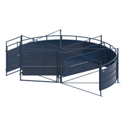Eliminator tub with load-out gate.
