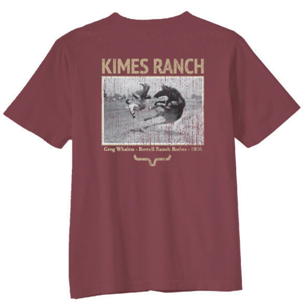 kimes ranch men's tee shirt dark red