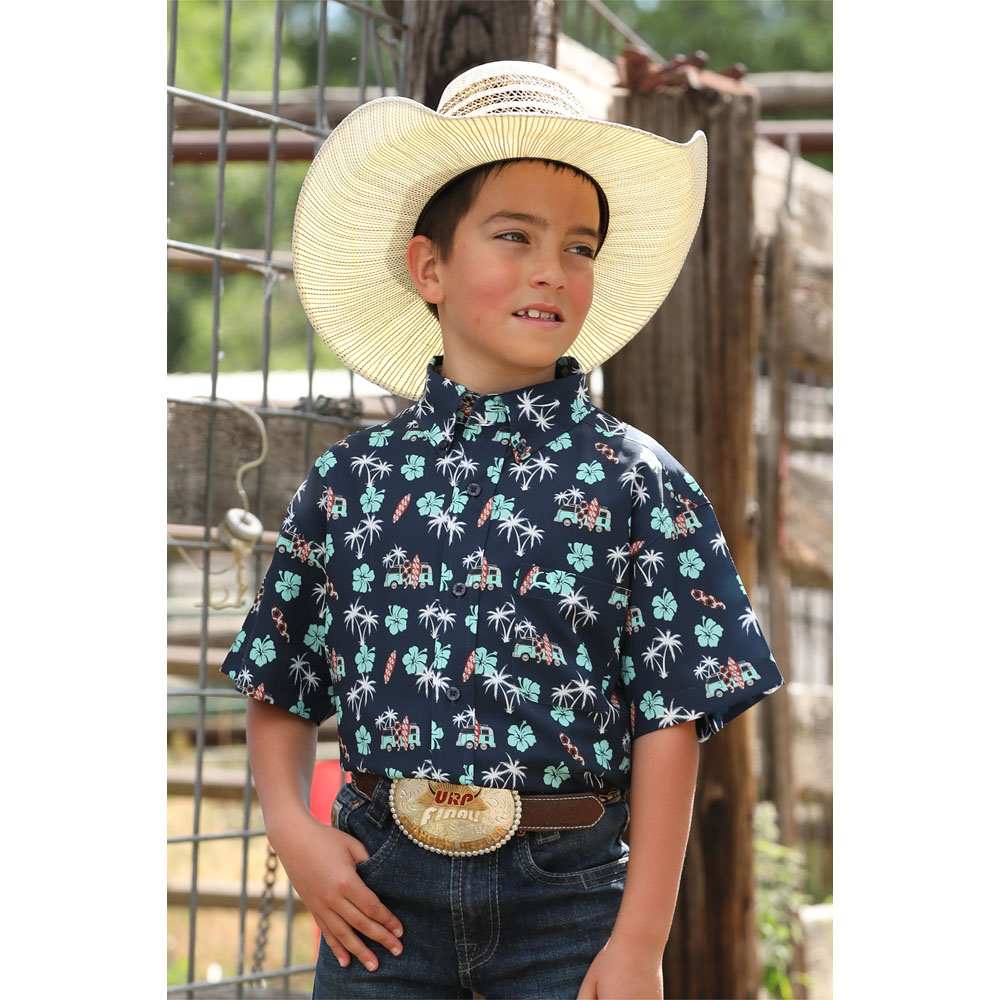 cinch boy's short sleeve shirt