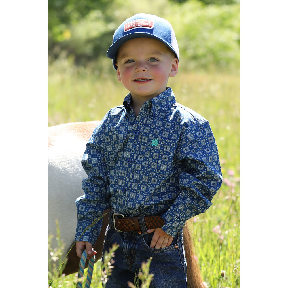 cinch toddler's long sleeve shirt royal