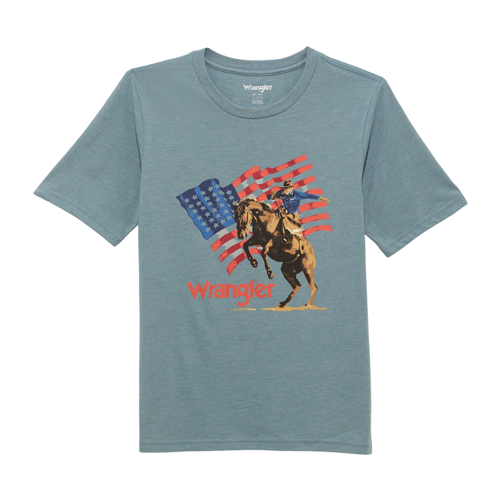 wrangler boy's graphic t-shirt lead heather