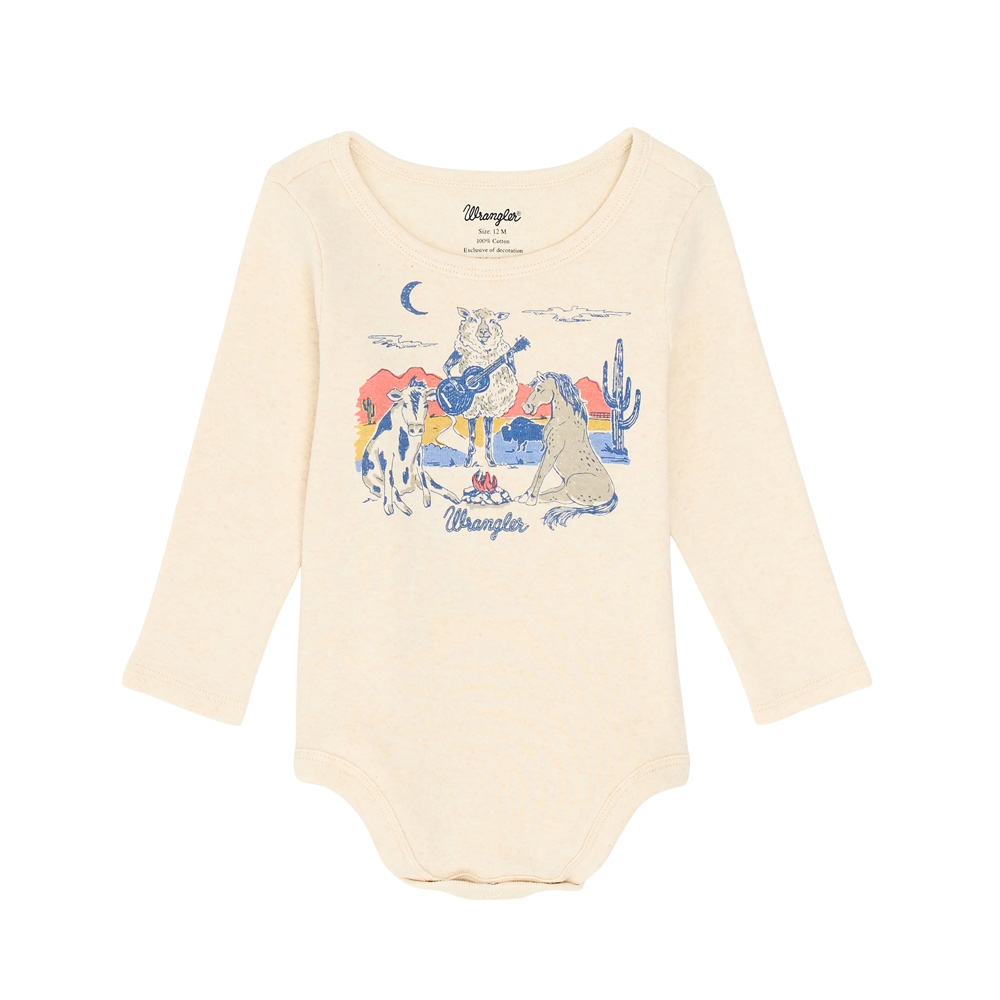 wrangler baby girl's bodysuit