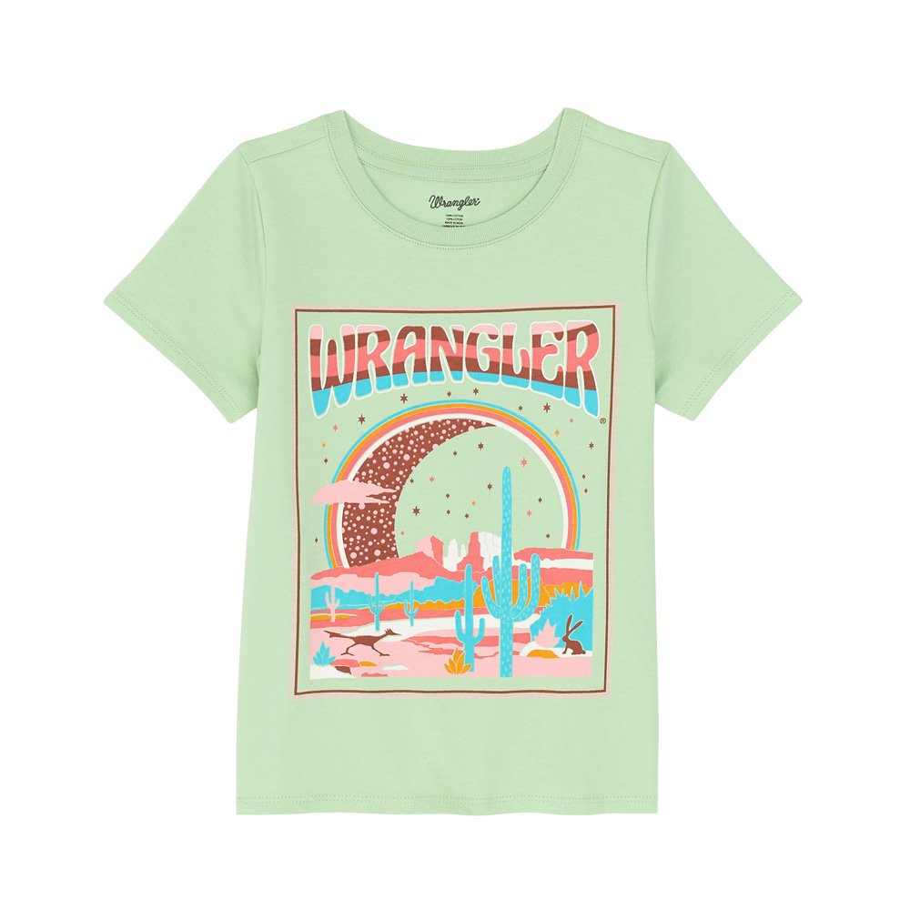 wrangler girl's graphic t-shirt in green