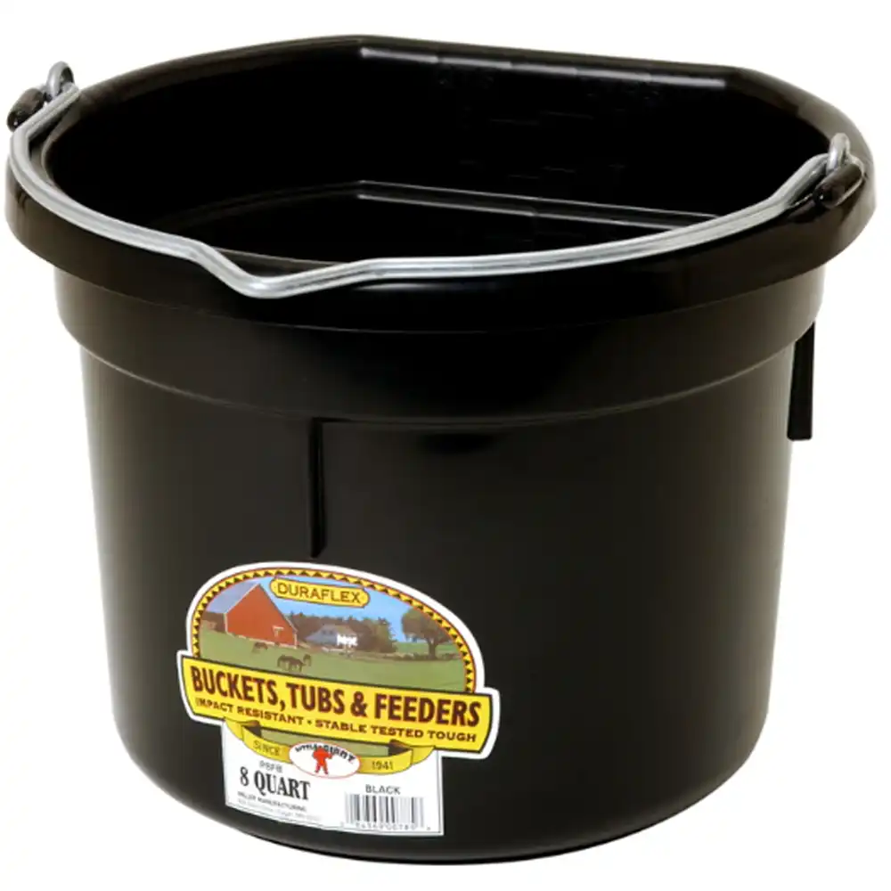 Flat Back Plastic Bucket 8 quart