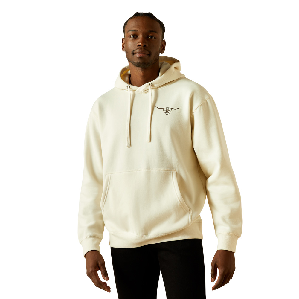 ariat men's hoodie with steerhead graphic