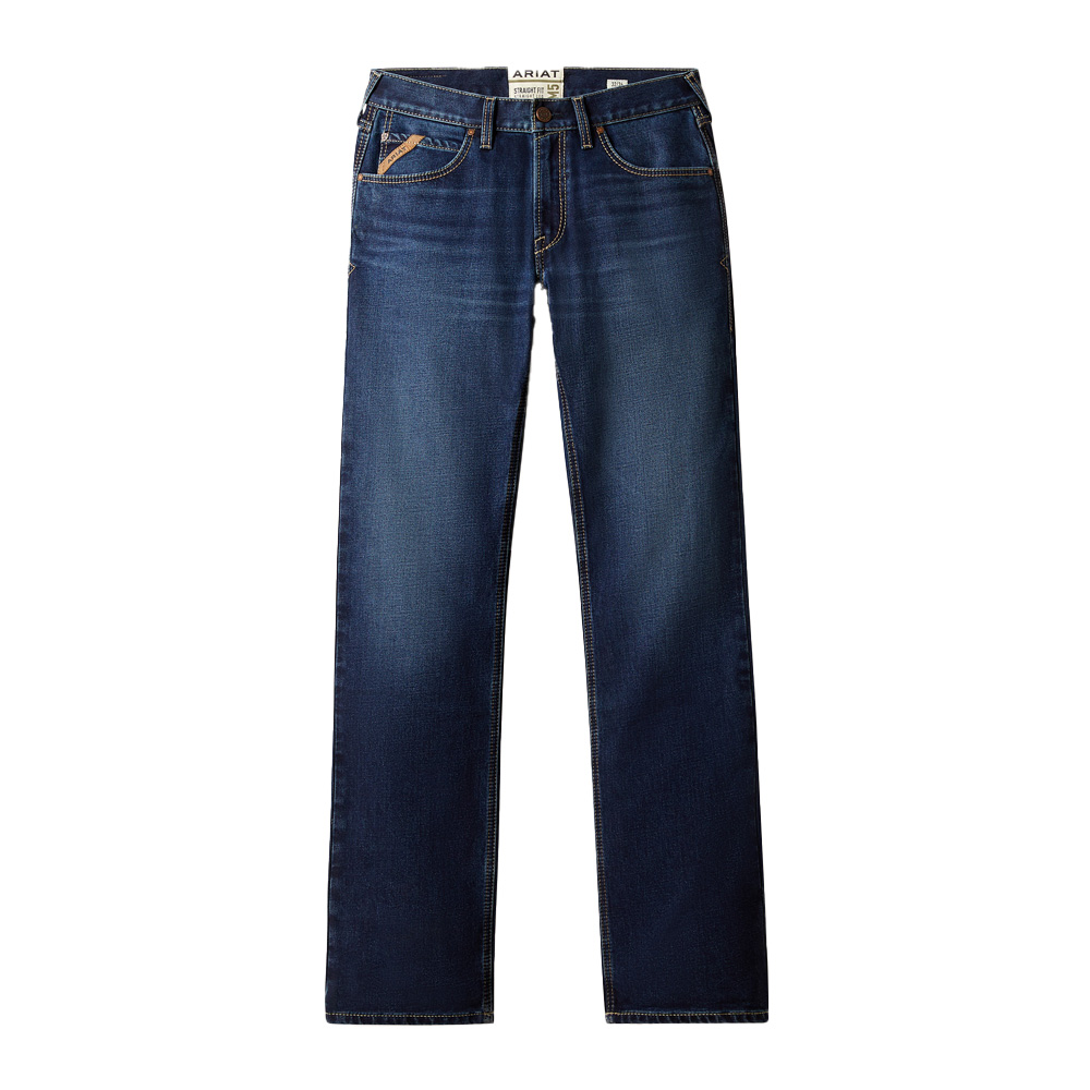 ariat men's straight leg jeans dark wash