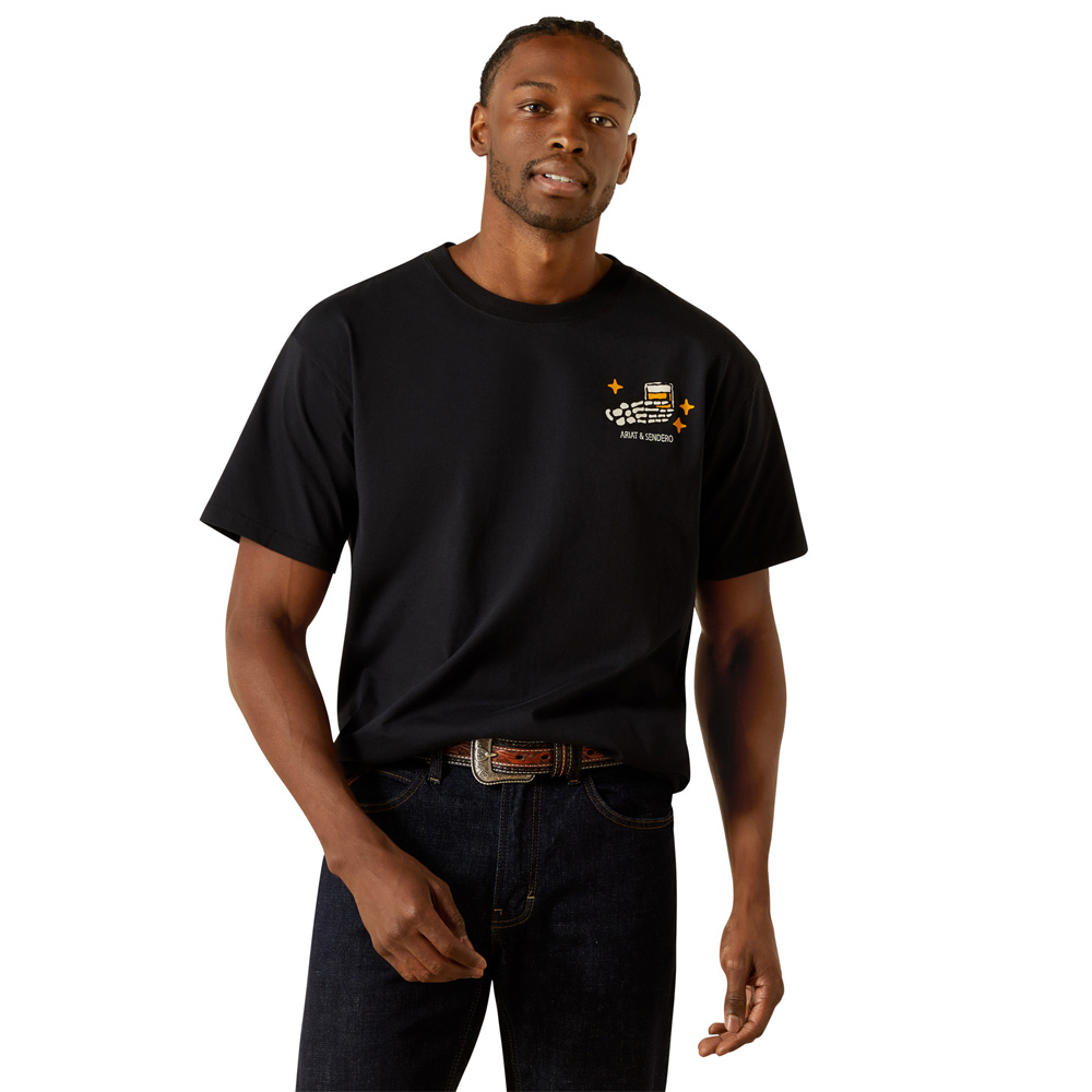 ariat men's graphic tee shirt in black