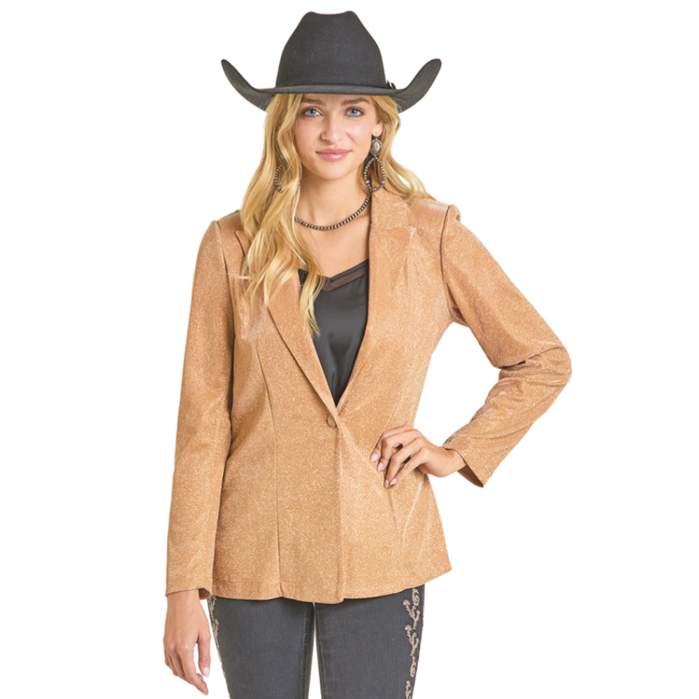 rockrollwomensblazerorange