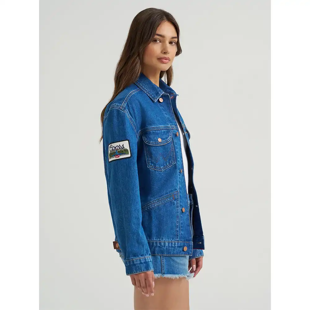 wrangler coors denim jacket blue