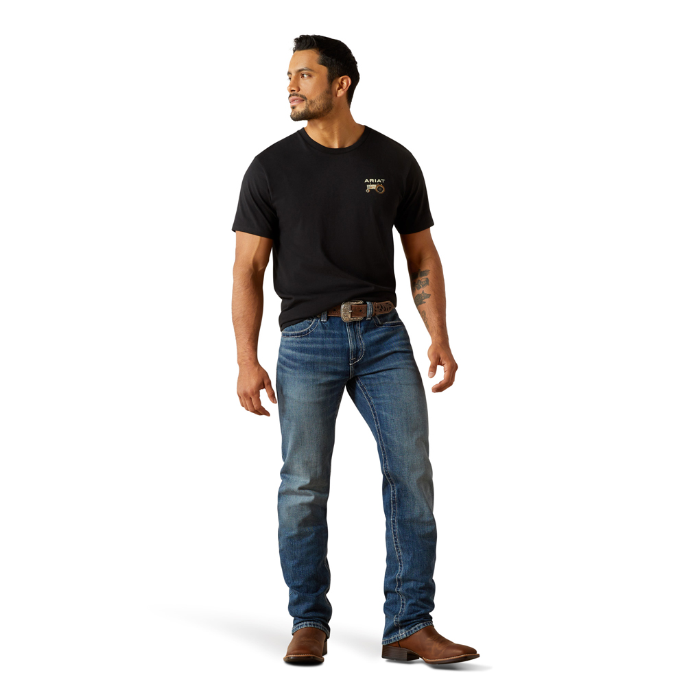 ariat men's relaxed straight leg jean in dark wash
