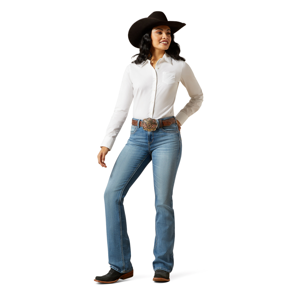 ariat rowyn women's boot cut jean in light wash