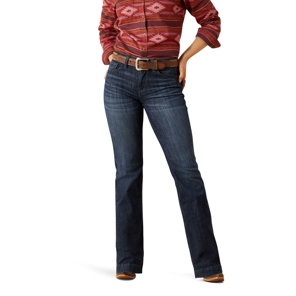 ariat women's slim trouser jean in dark wash