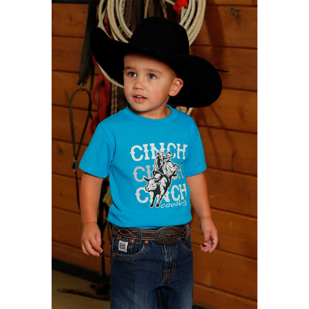 cinch infant brand tee shirt teal