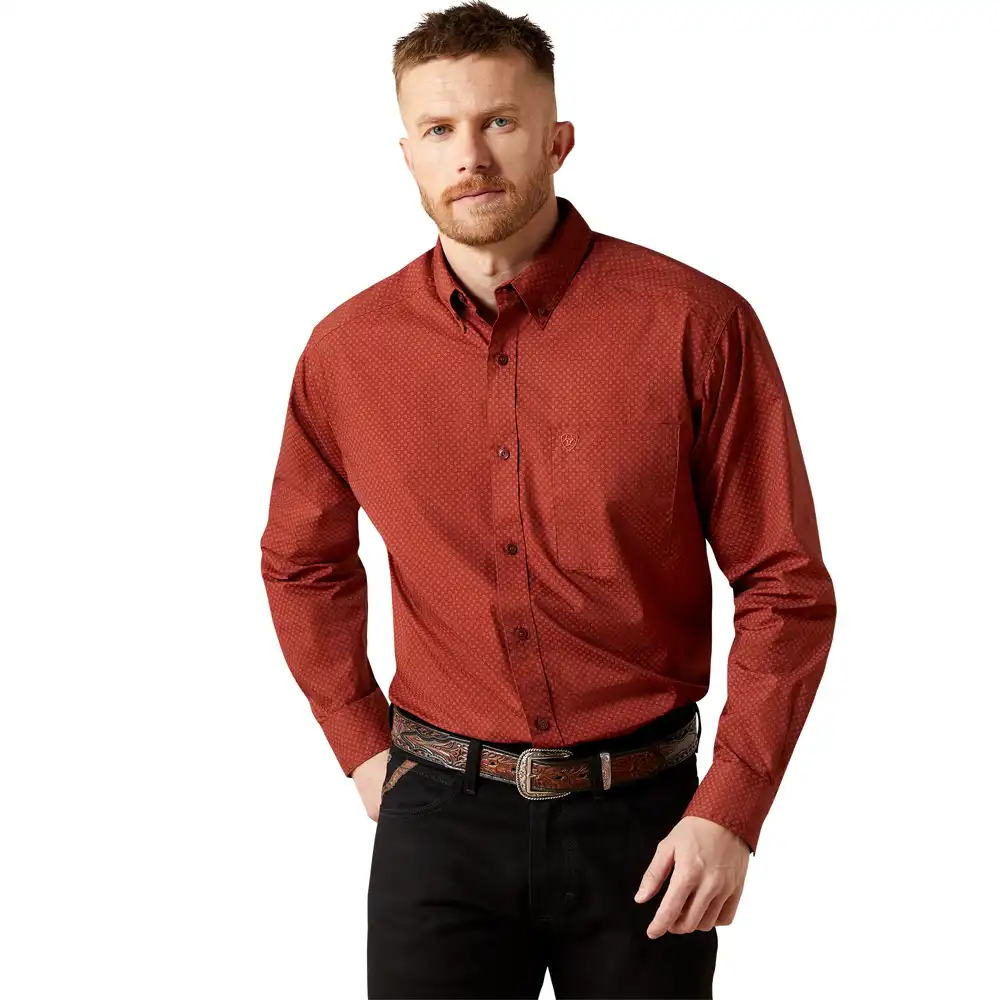 ariat men's shirt in red