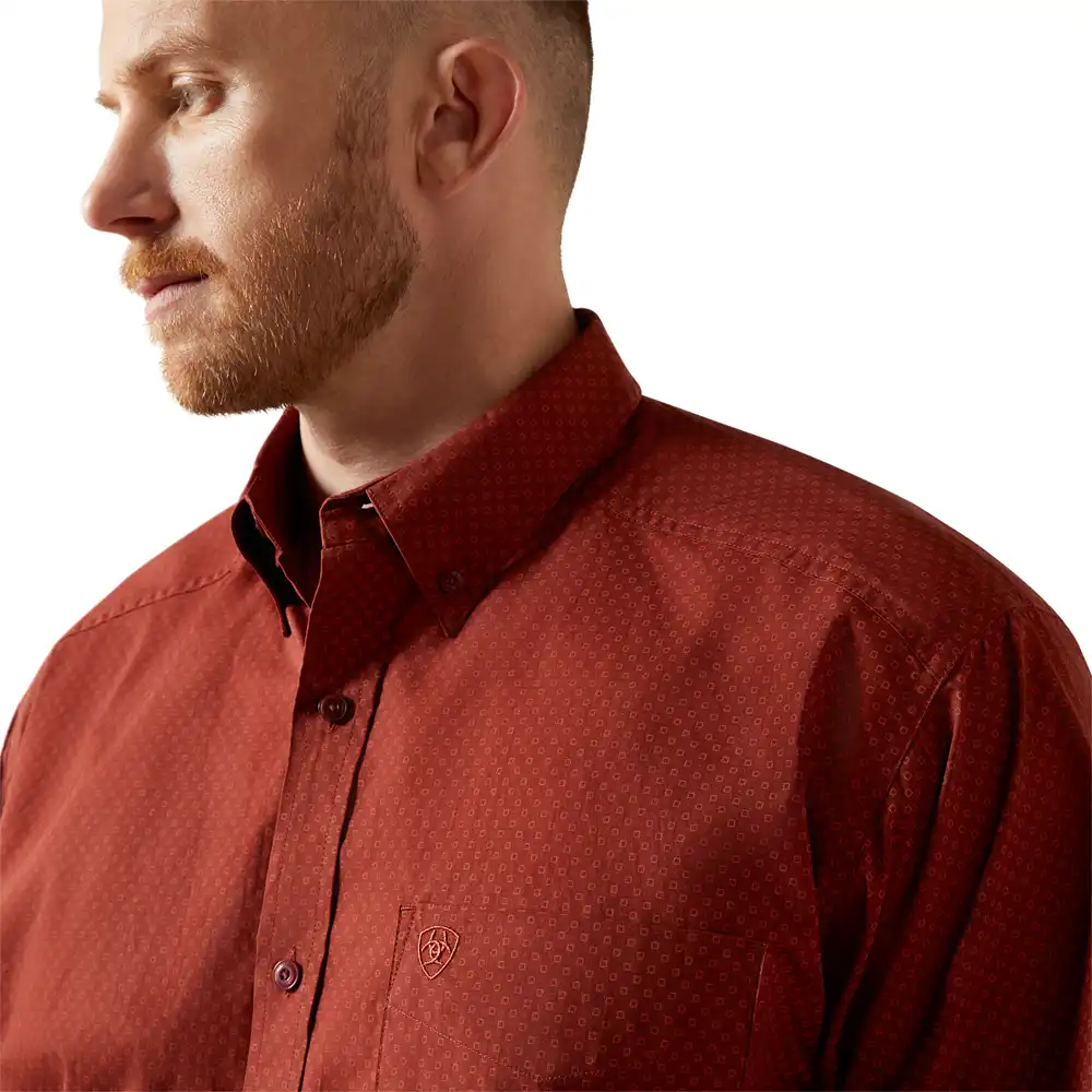ariat men's shirt in red