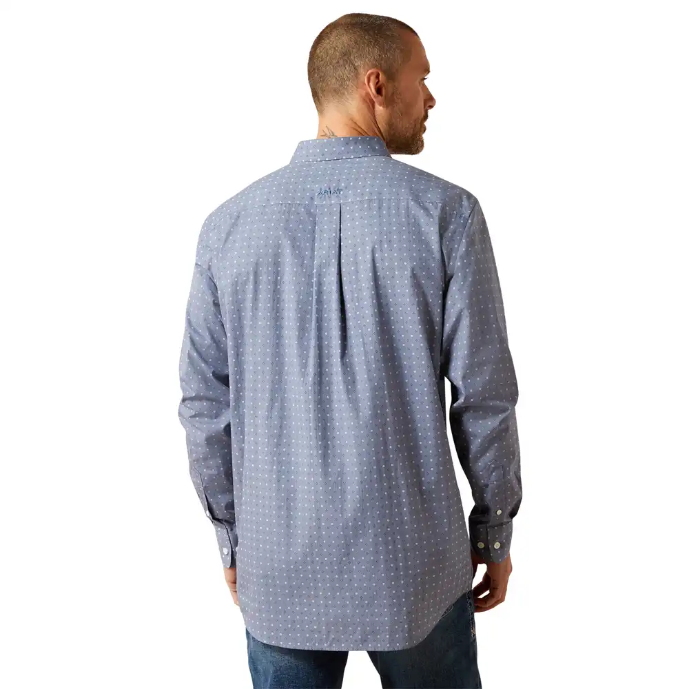 ariat men's long sleeve shirt in blue