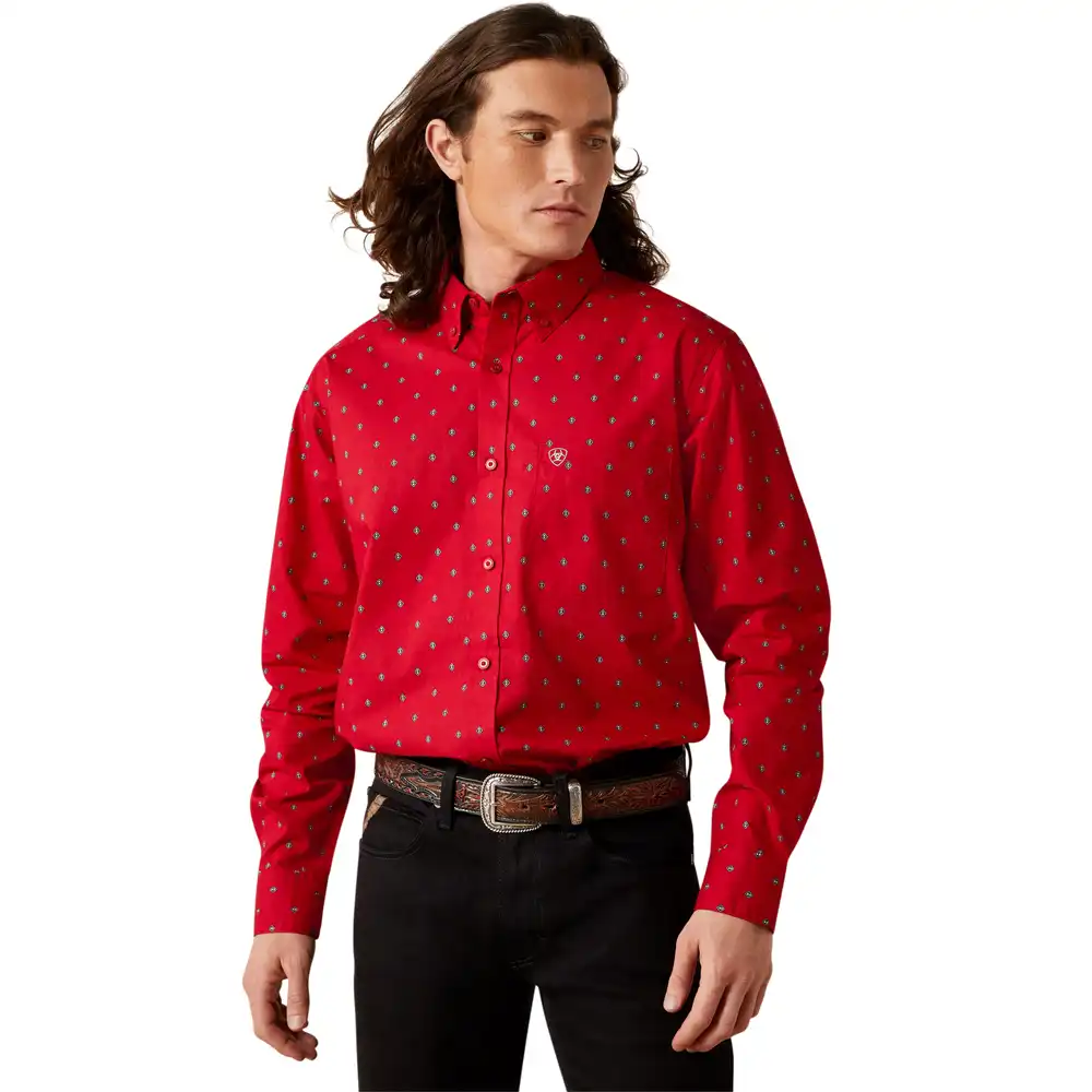 men's shirt long sleeve in red