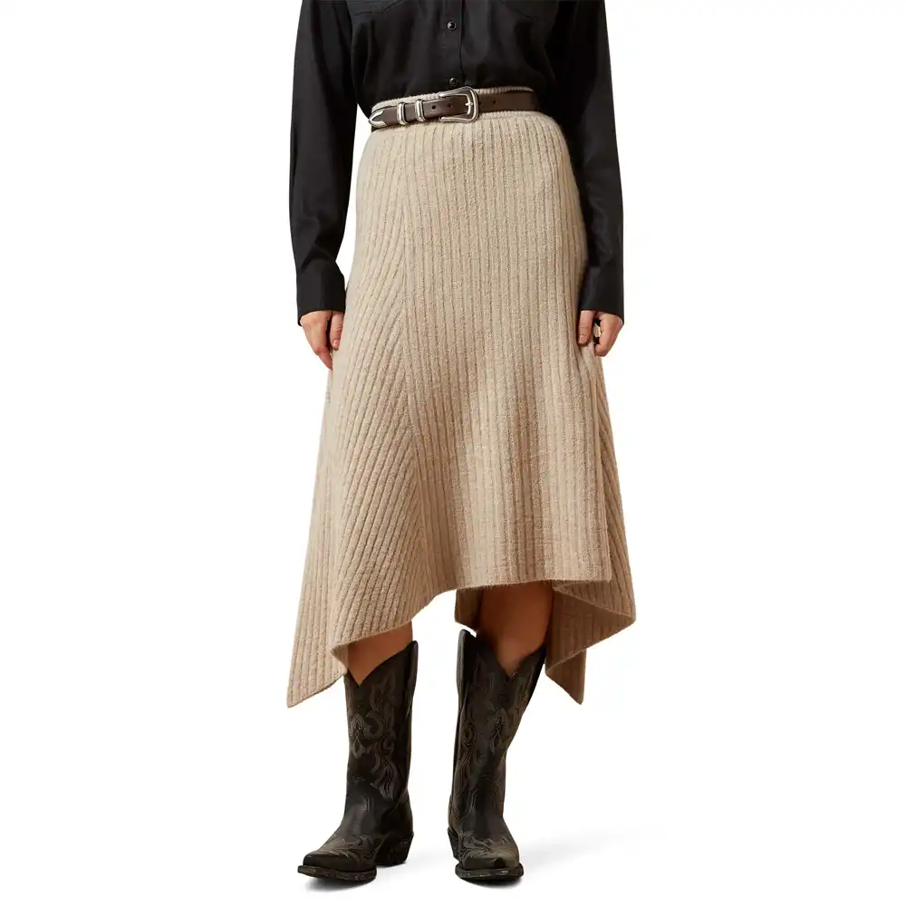 ariat women's sweater skirt in beige
