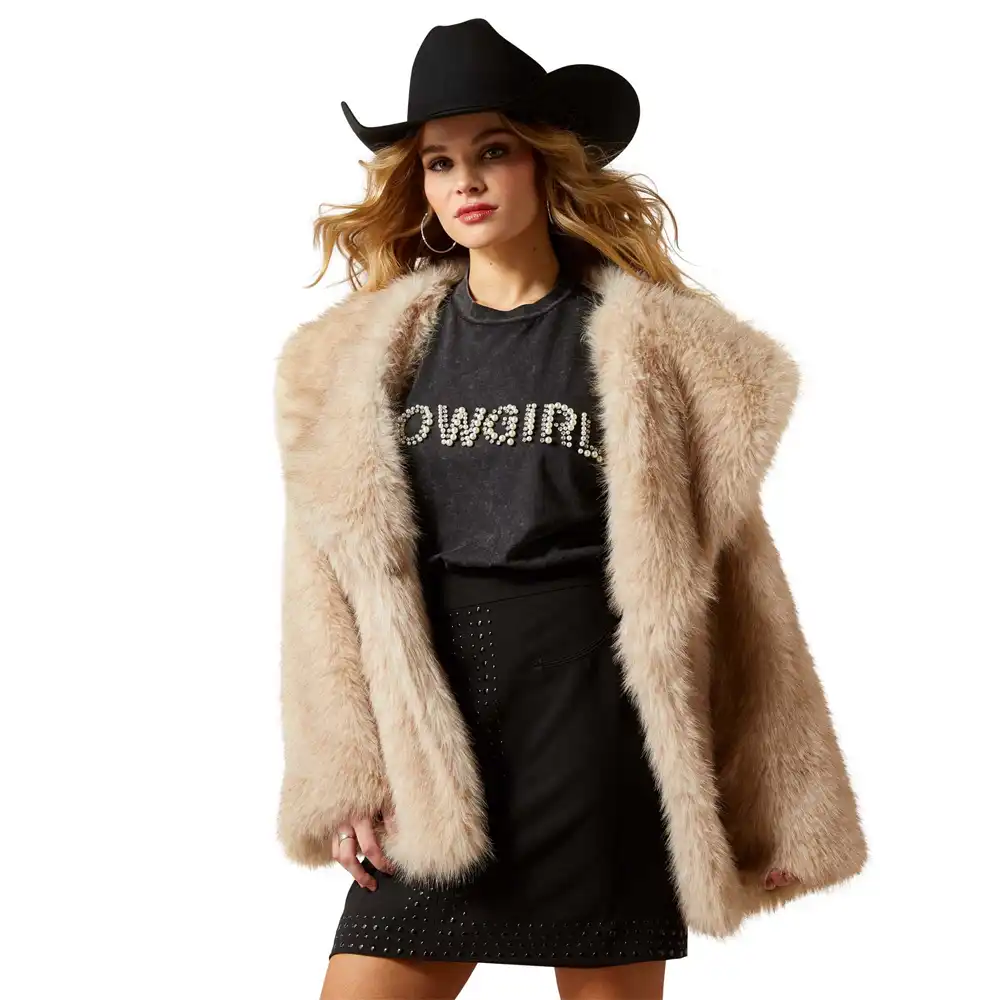 ariat women's faux fur coat