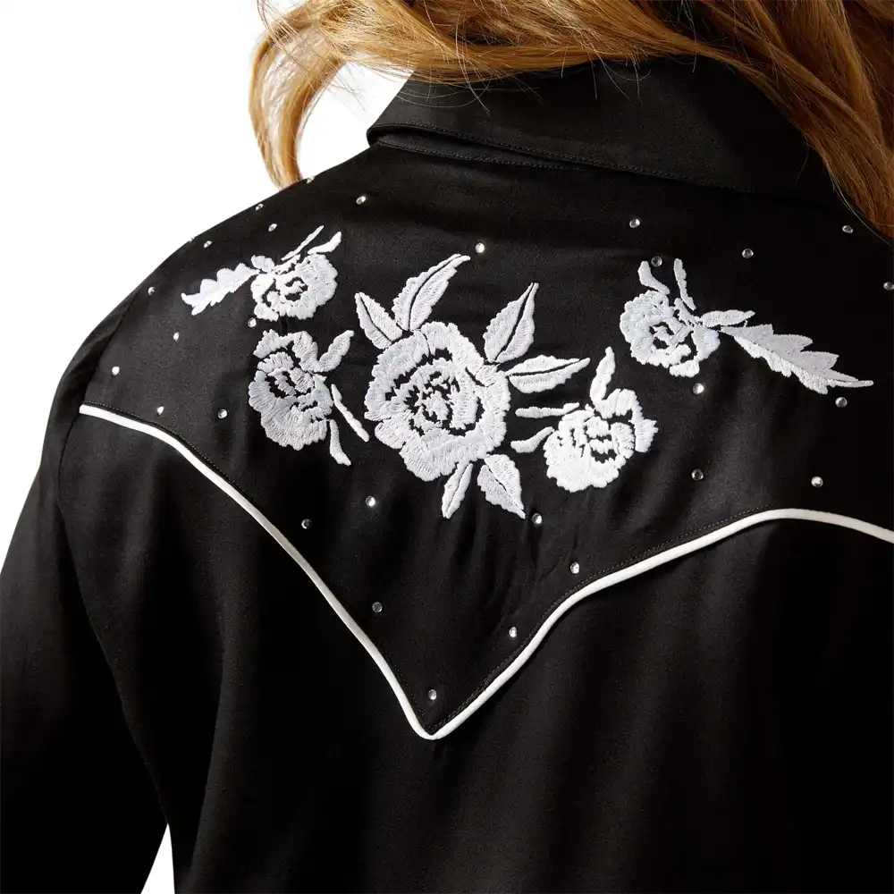 ariat women's rodeo shirt in black