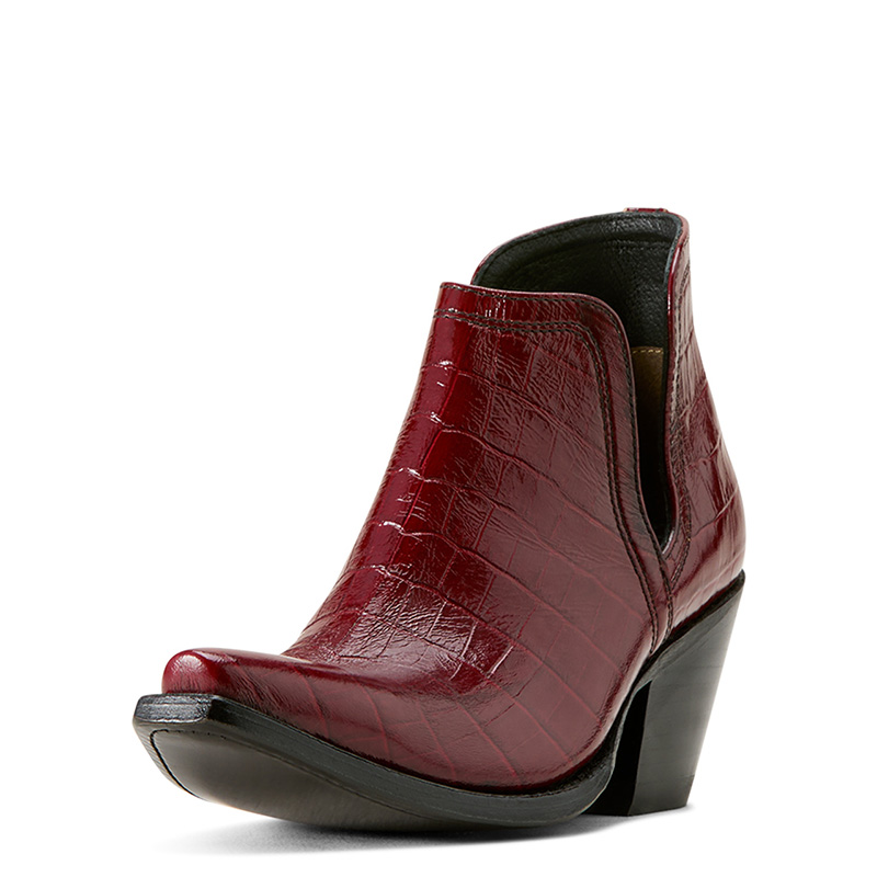 red croc dixon bootie
