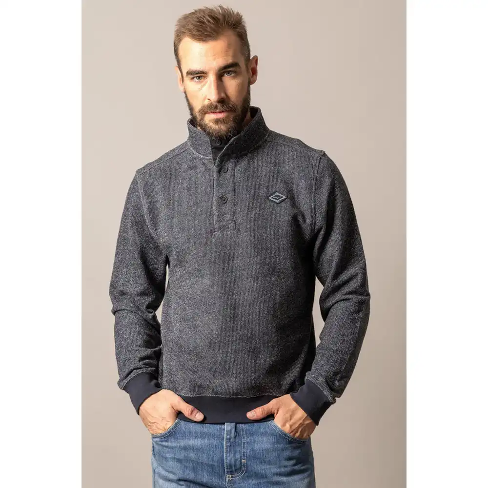 kimes ranch button sweatshirt black