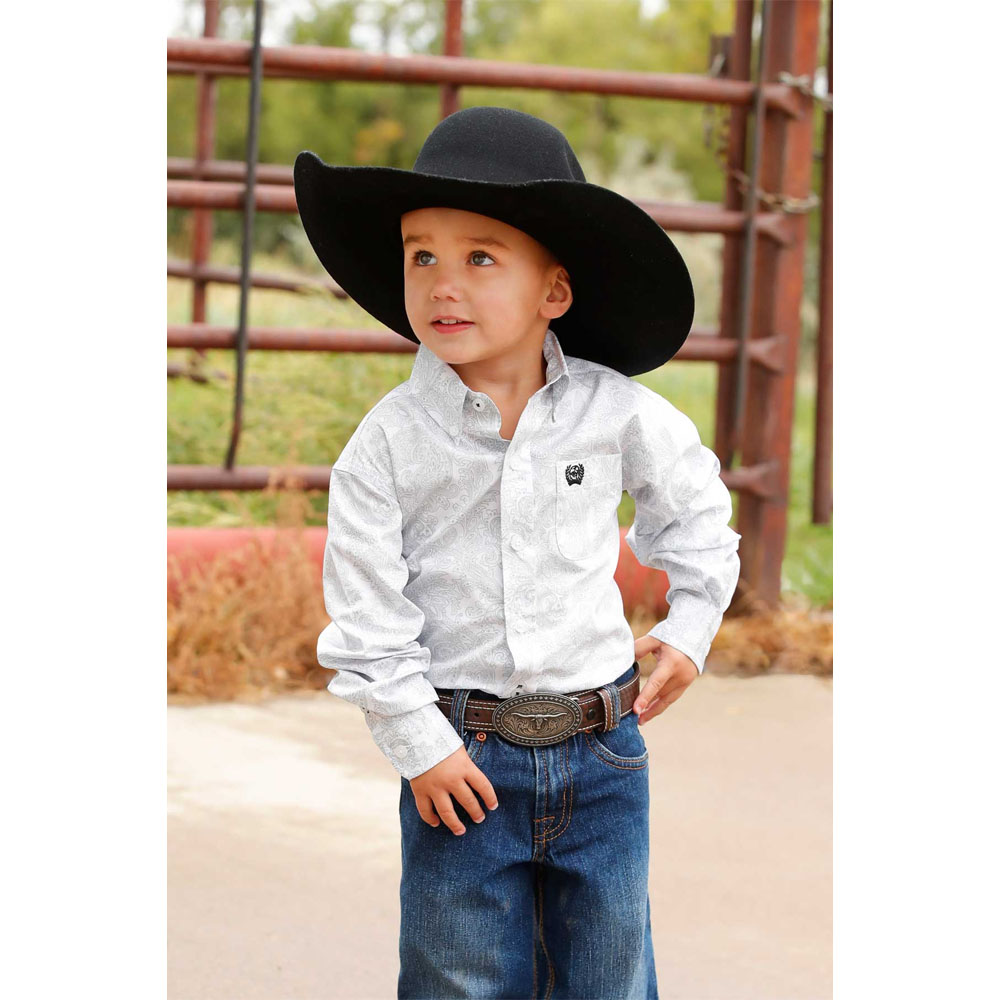 cinch toddler long sleeve white