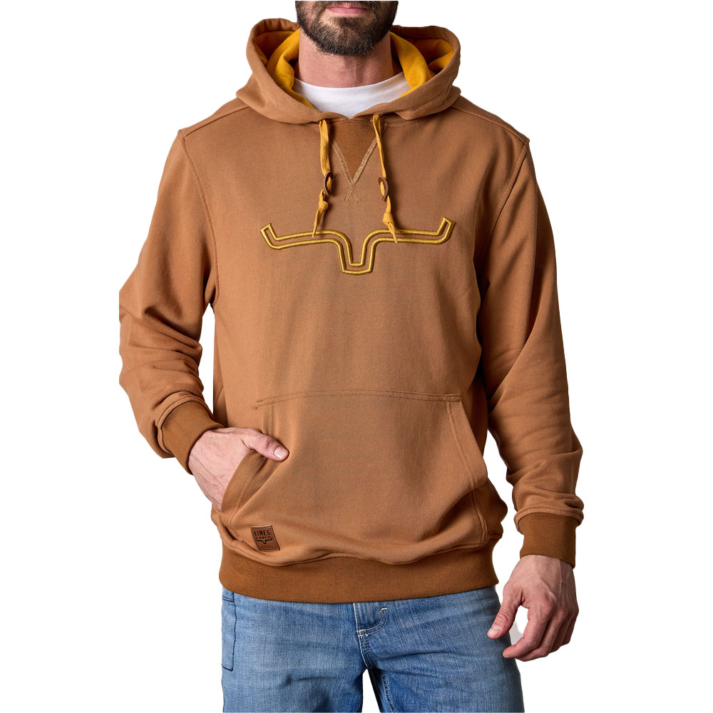 kimes ranch men's hooded pullover brown