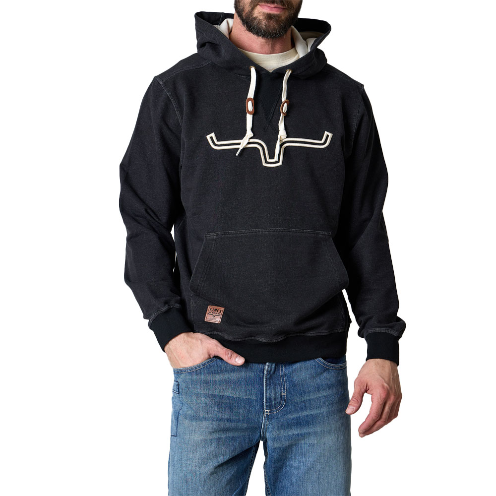 kimes ranch men's hooded pullover black
