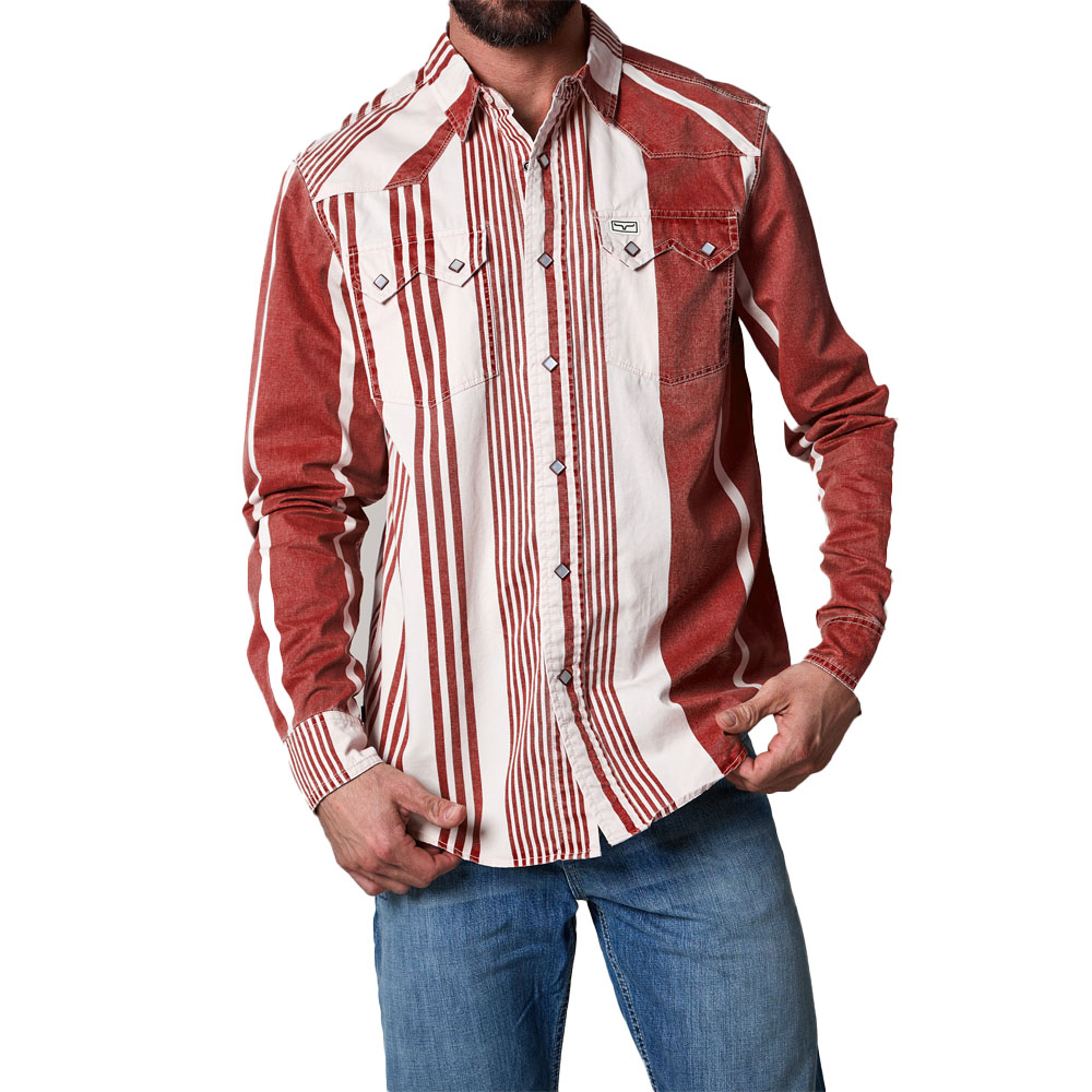 kimes ranch men's long sleeve shirt red