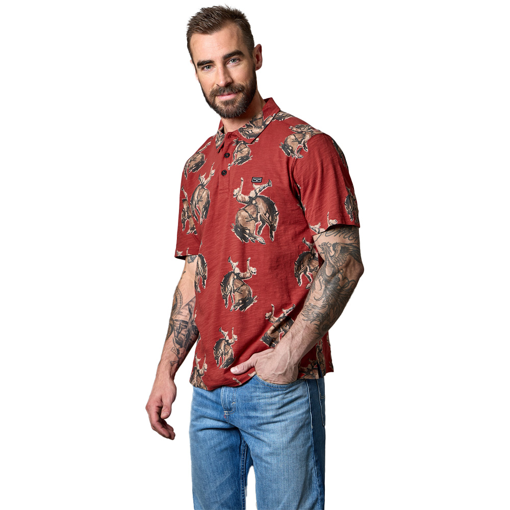 kimes ranch men's polo shirt red