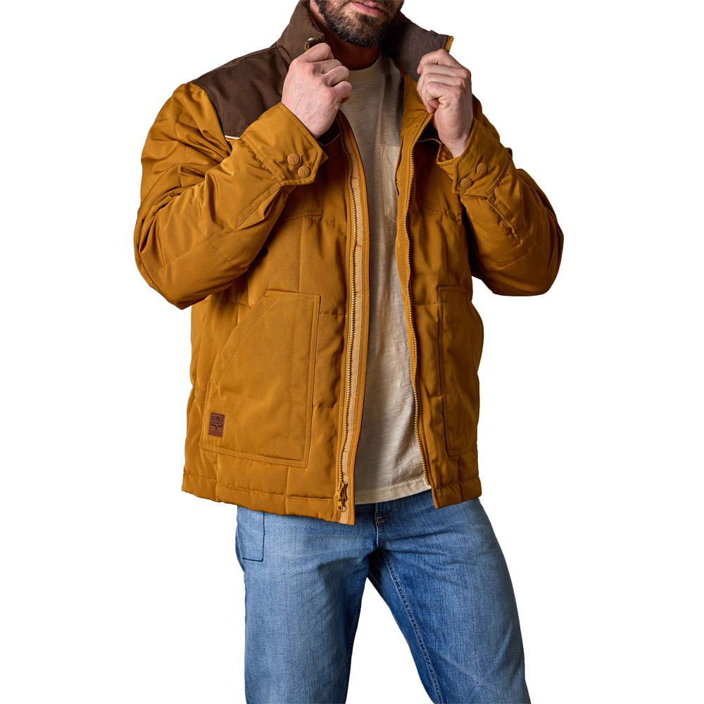kimes ranch men's puffer jacket brown