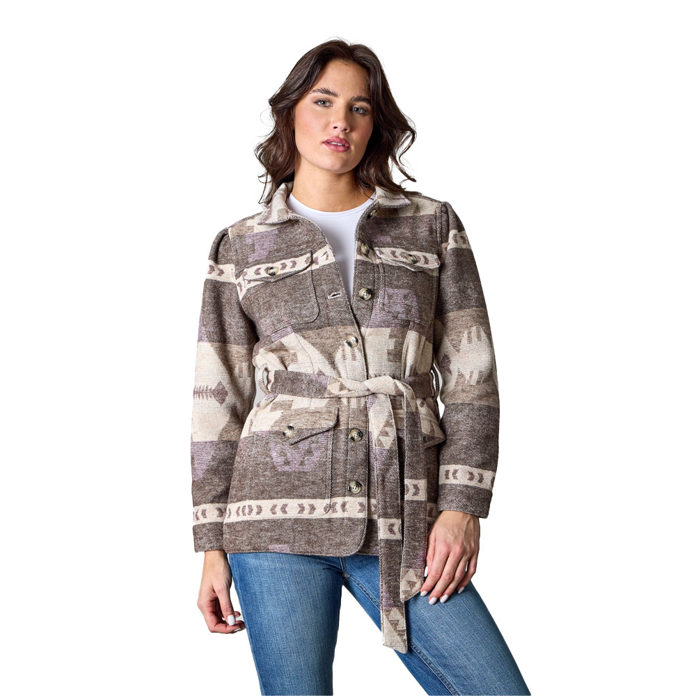 kimes ranch women's belted jacket wool natural
