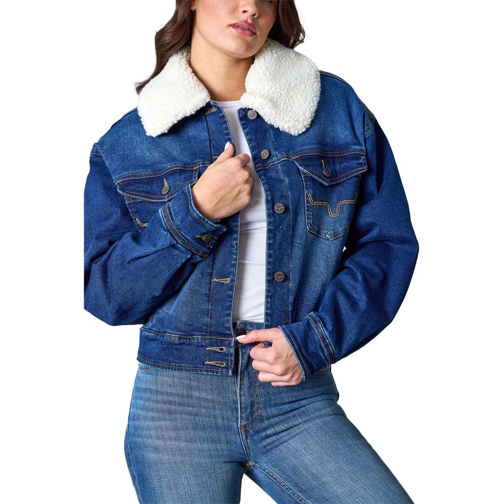 kimes ranch women's denim jacket dark indigo