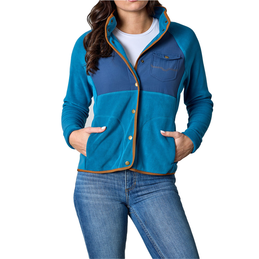 kimes ranch women's fleee jacket blue