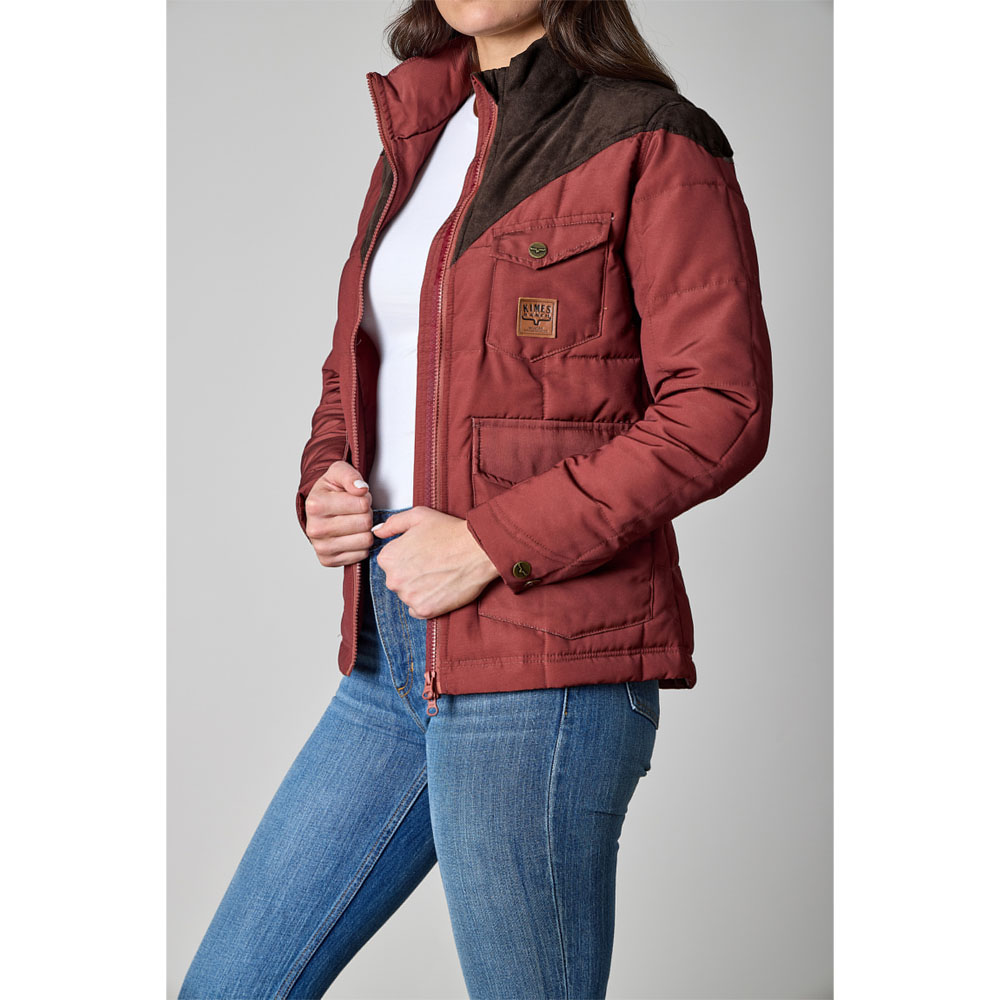 kimes ranch women's puffer jacket red