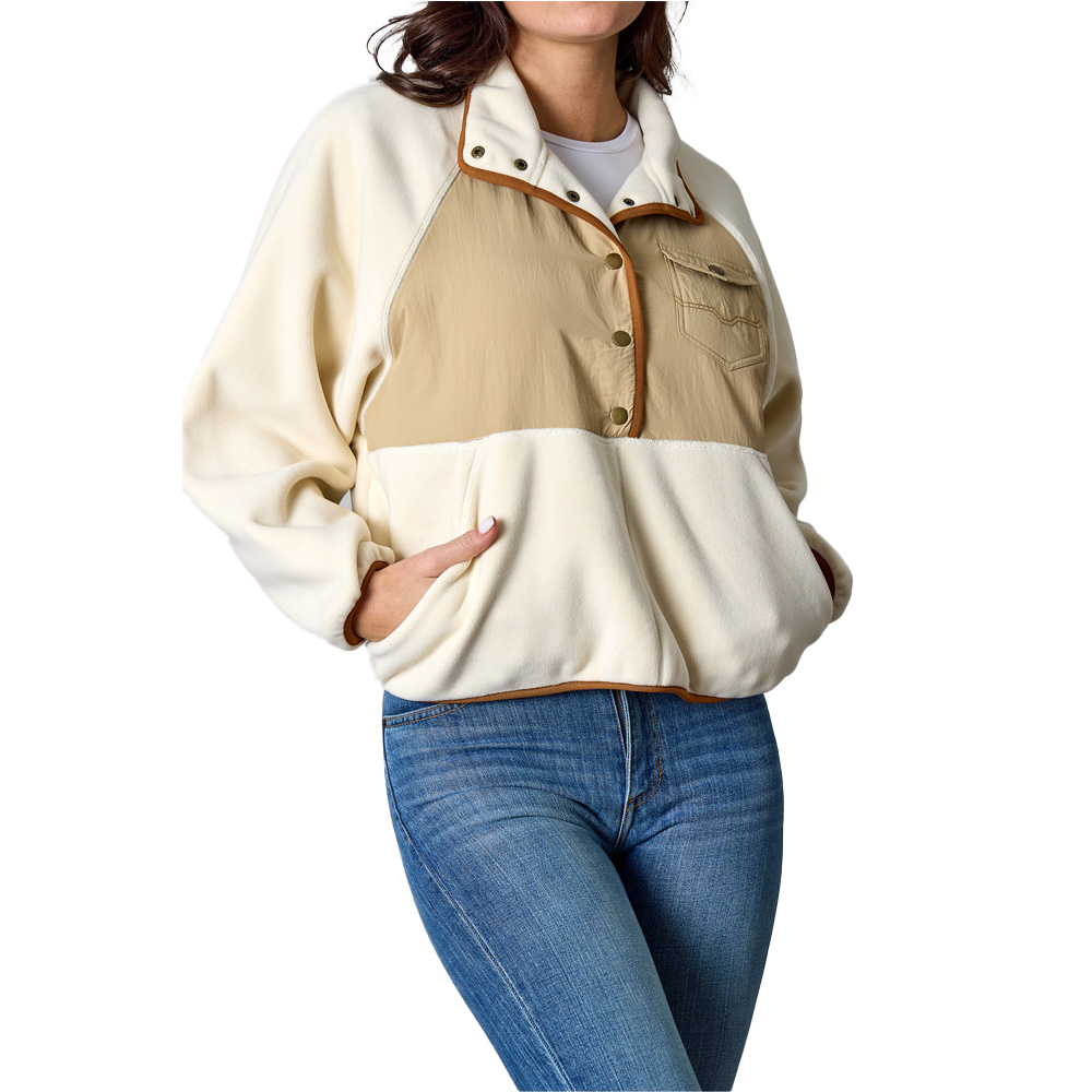 kimes ranch women's fleece pullover natural