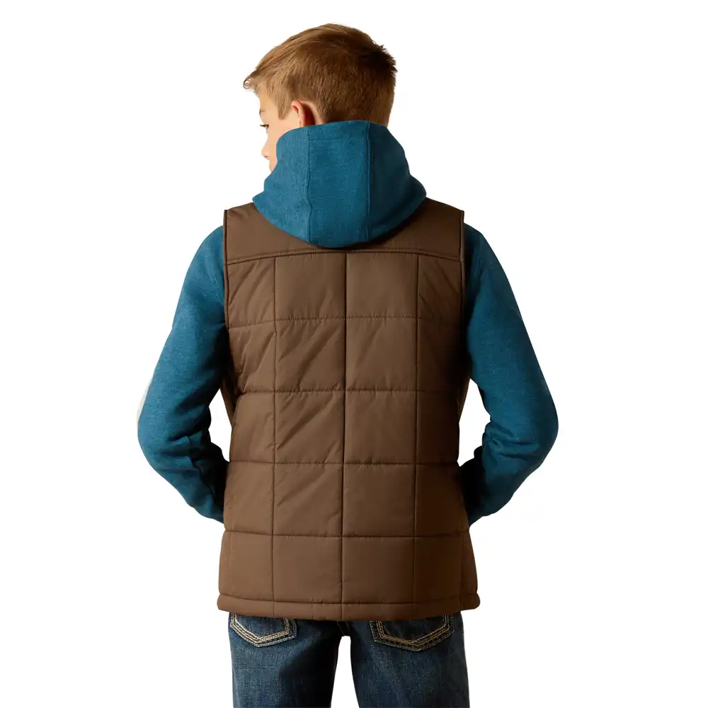 ariat boy's brown vest